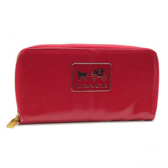 Coach Madison Smooth Large Red Wallets AGZ | Women